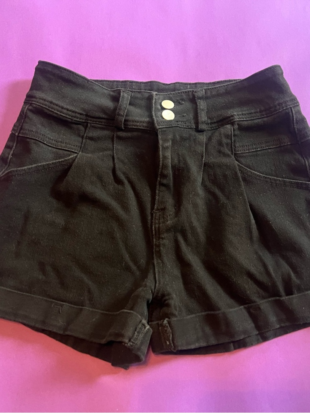 Black High-Waist Women’s Shorts